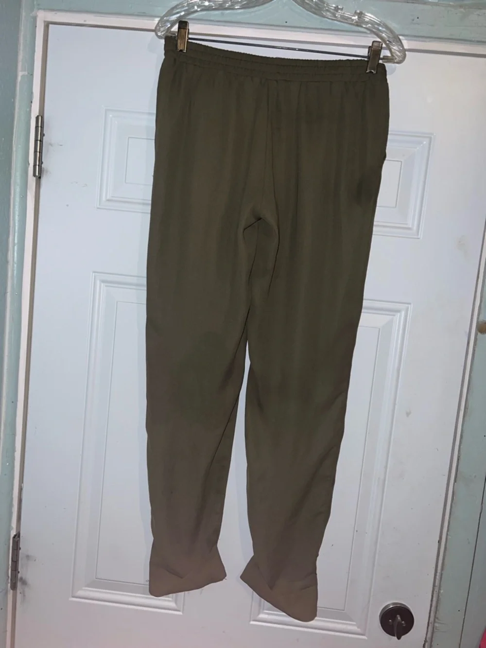 Alya Olive Drawstring Pleated Track Pants